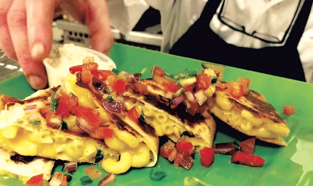 Samurai Soul Food's mac-and-cheese quesadilla