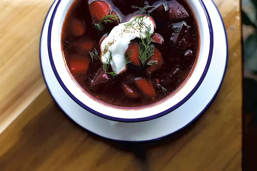 Borscht, the soup du jour last week - SARAH PRIESTAP