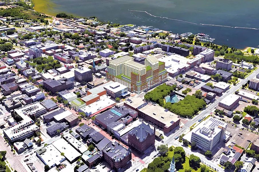 A rendering of the Burlington Town Center redevelopment - PKSB ARCHITECTS
