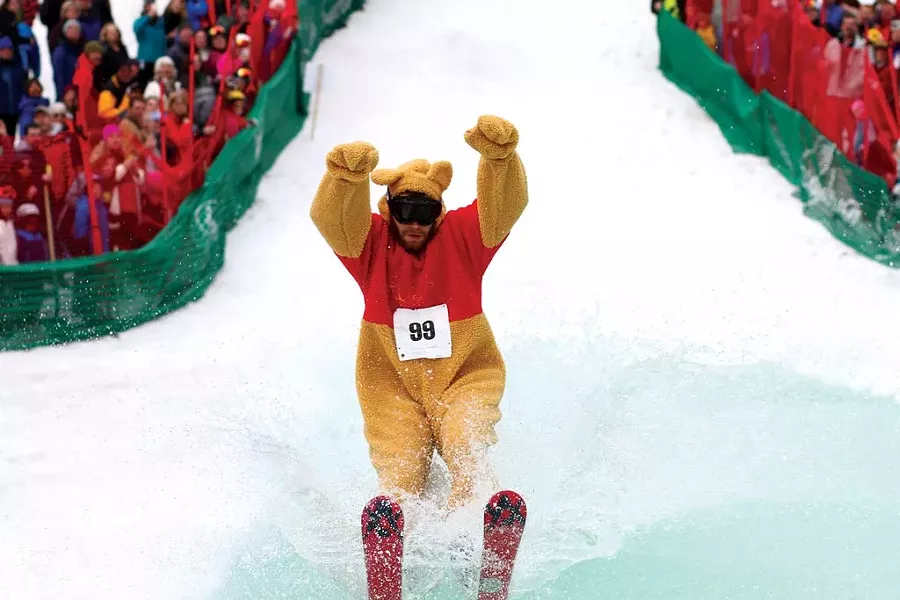 Pond skimming at Sugarbush Resort - COURTESY OF SUGARBUSH RESORT