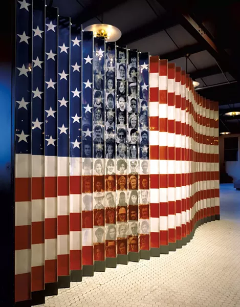 "American Flag of Faces" exhibit, Ellis Island, N.Y., circa 1990-2011 - COURTESY OF MIDDLEBURY COLLEGE OF ART