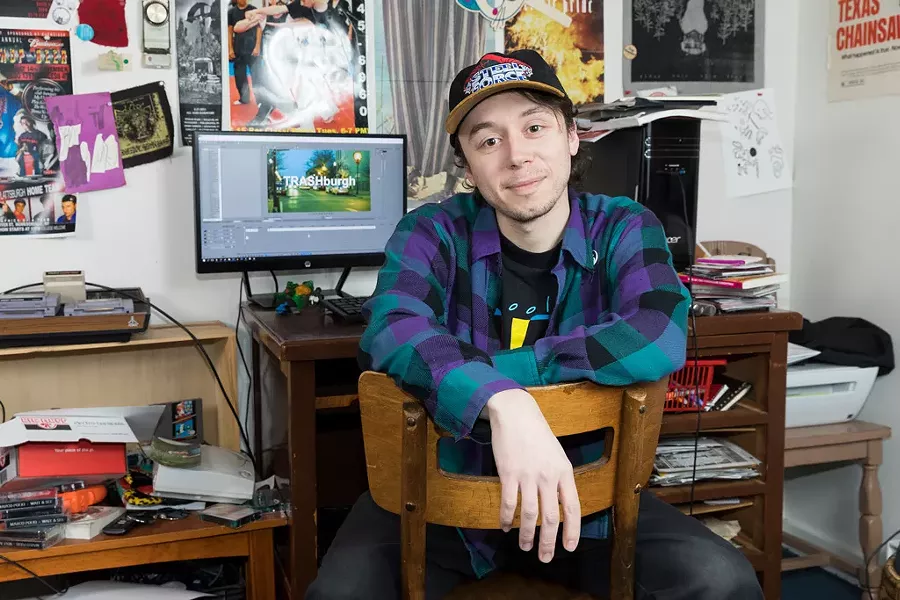 Matthew Hall at his studio in Plattsbugh, N.Y. - GABE DICKENS