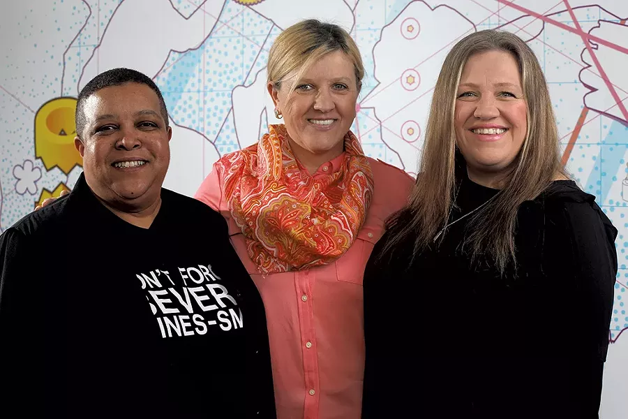 Left to right: Wanda Hines, Aftaba Mezetovic and Armina Medic - MATTHEW THORSEN