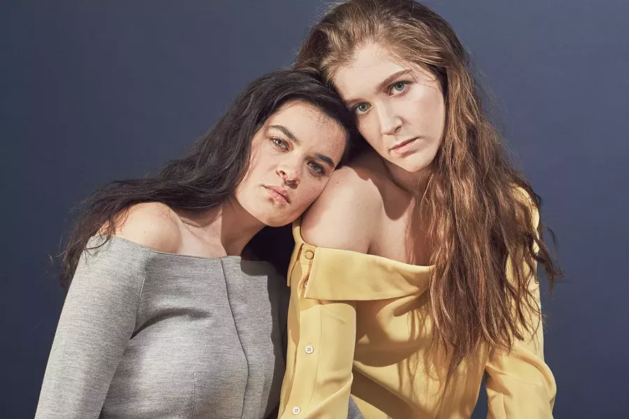 Hana Elion (left) and JJ Mitchell of Overcoats - COURTESY OF OVERCOATS