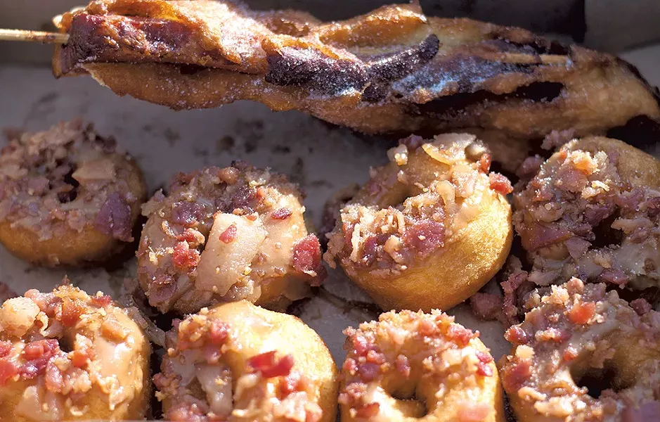 Bacon-covered doughnuts - HANNAH PALMER EGAN