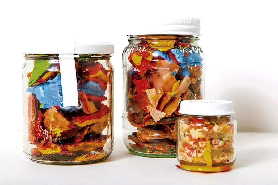"Untitled (Pickled Encaustic Paintings)" - COURTESY OF CAT CUTILLO