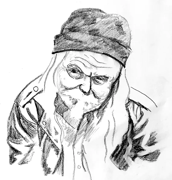 Drawing of Mick by Will Homer