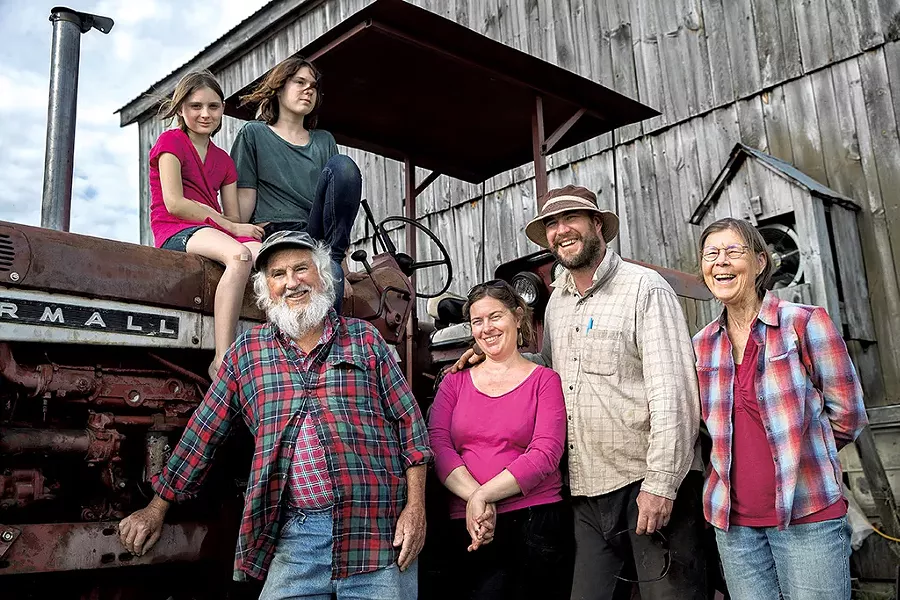Front row (left to right): Jack Lazor, Christine Lazor, Collin Mahoney and Anne Lazor; back row: Ursala and Virginia Anne Mahoney