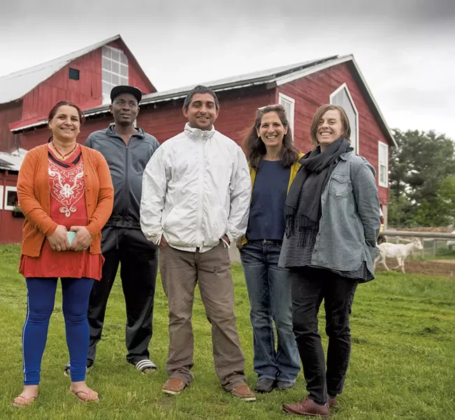 Left to right: GIta Dhaurali, Theogène Mahoro, Chuda Dhaurali, Stacy Burnstein and Casey Engels - JAMES BUCK