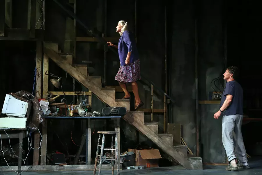 Tyne and Tim Daly in Downstairs - COURTESY OF GERRY GOODSTEIN