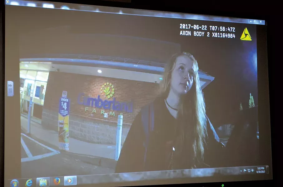 Logan Huysman shown in the police body-cam video