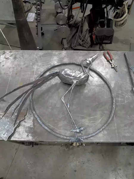Wrought-iron crane - MATTHEW THORSEN