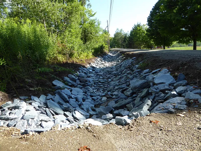 Drainage ditch in Underhill.