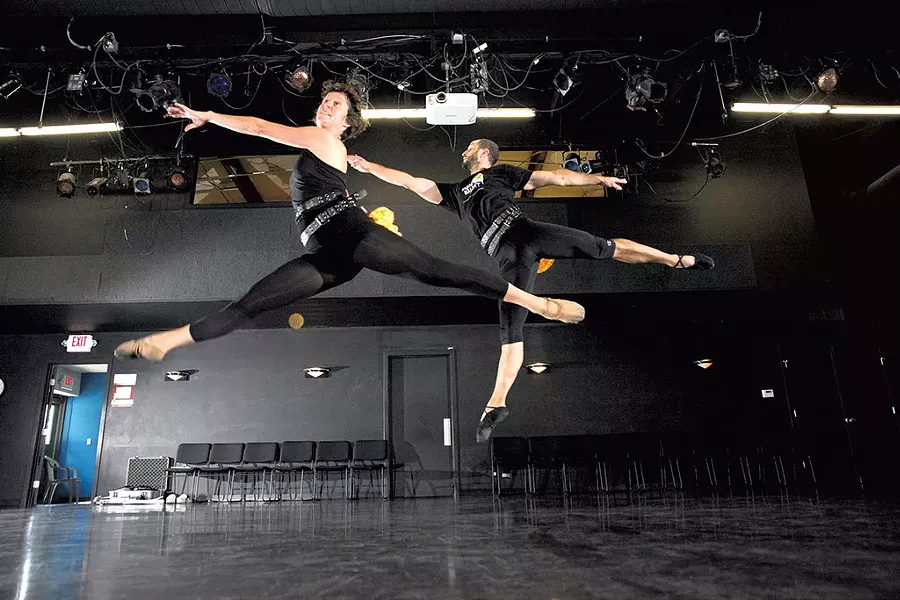 Chatch Pregger and Avi Waring dancing as fireflies - MATTHEW THORSEN