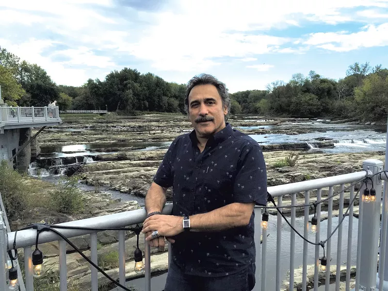 David Abdoo on the patio - SALLY POLLAK