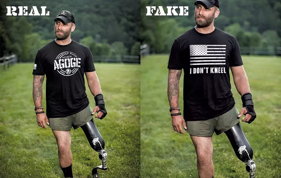 The original picture of Earl Granville (left) and the altered version (right). - COURTESY OF MONICA DONOVAN
