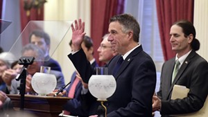 Gov. Phil Scott delivers his State of the State address Thursday at the Vermont Statehouse.