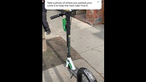 A Lone Lime Scooter Makes a Mysterious Appearance in Burlington