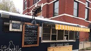The Tourterelle truck in front of Town Hall Theater