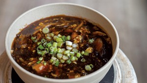 Hot-and-sour soup at Umami