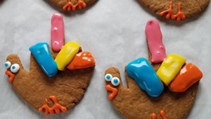 Nunyuns Bakery & Café hand-turkey-shaped gingerbread cookies give the bird to 2020