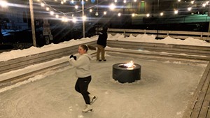 Skating rink at Four Quarters Brewing