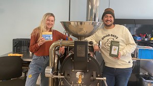 Grace Futral (left) and Daniel Gutierrez of Iluminar Coffee and Bud's Beans