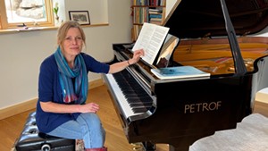 Annemieke McLane with her new piano