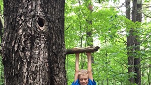 8-year-old Harper explores the East Woods