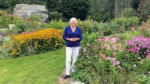 Marijke Niles at her gardens in Starksboro