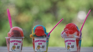 A variety of flavored ice at East Coast Ice in Essex Junction