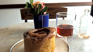 Sticky bun and Negroni Popper at Monarch &amp; the Milkweed