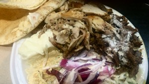 Shawarma combo platter at Boustan