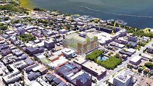 A rendering of the Burlington Town Center redevelopment