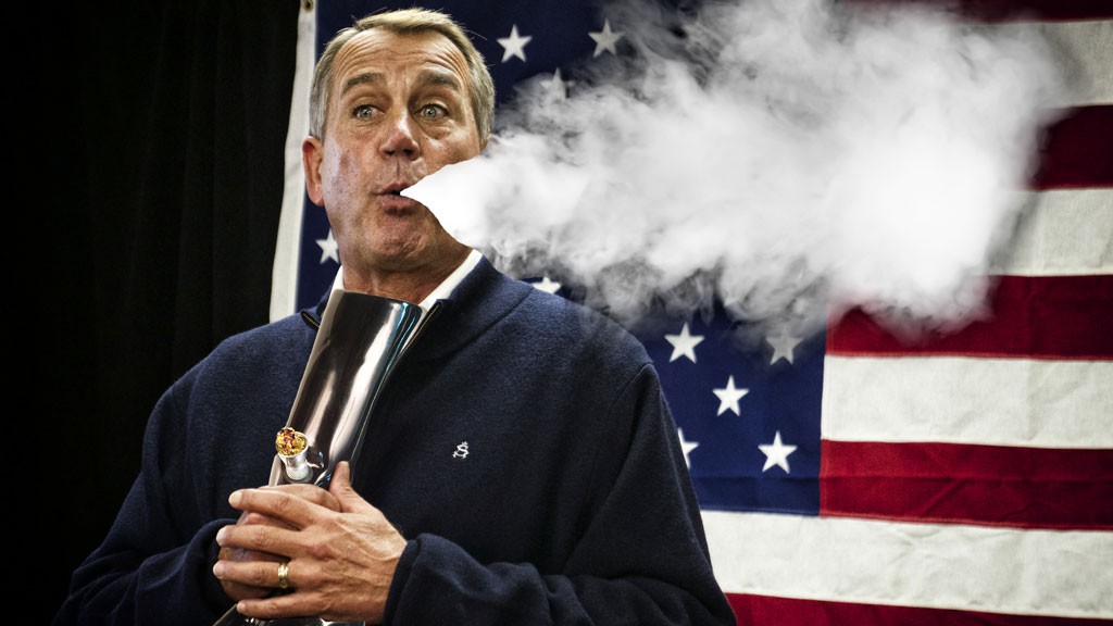 Image result for john boehner smoking a joint