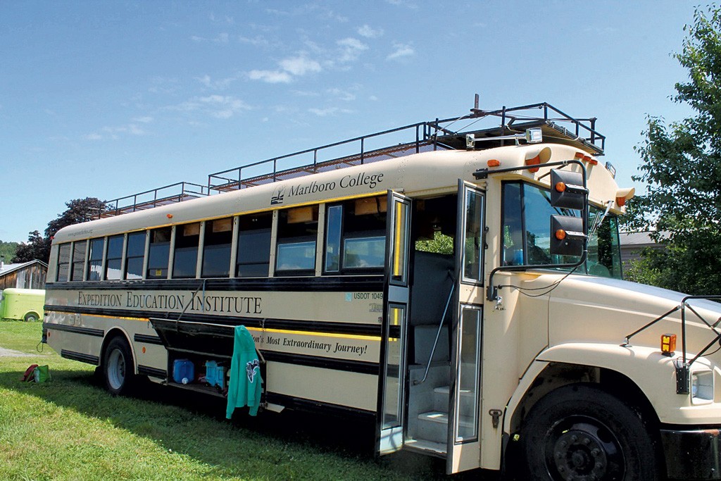 Marlboro College's Expedition Education Institute bus - COUTRESY OF LARKSPUR MORTON