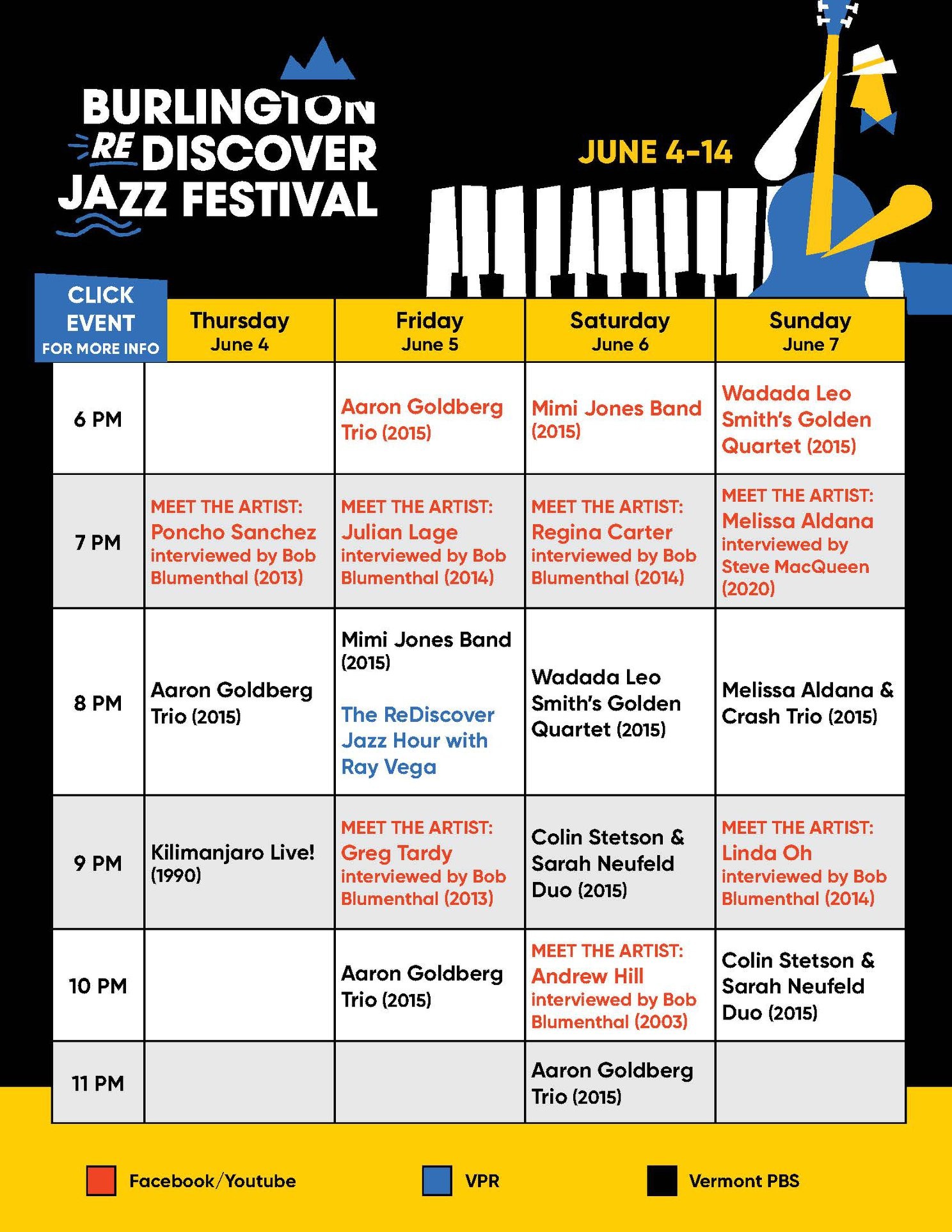 Burlington ReDiscover Jazz Festival Releases Full Schedule Live Culture