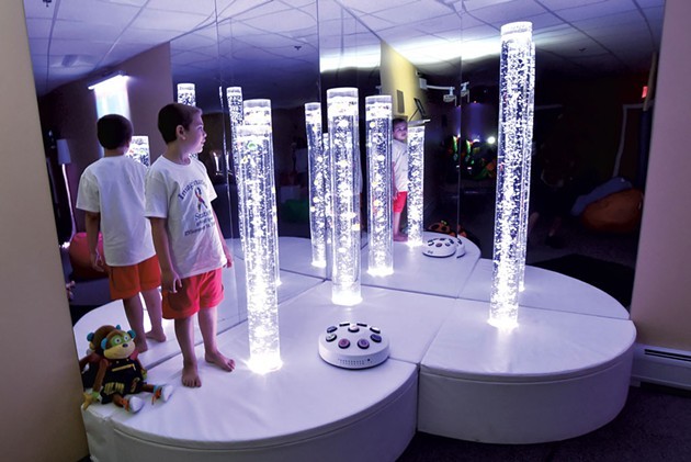 Bubble tubes in the Imagination Station - JEB WALLACE-BRODEUR