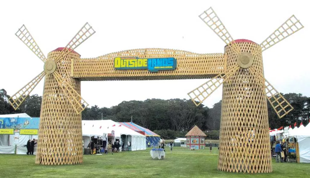 Windmills at Outside Lands, circa 2008 - COURTESY OF RUSS BENNETT