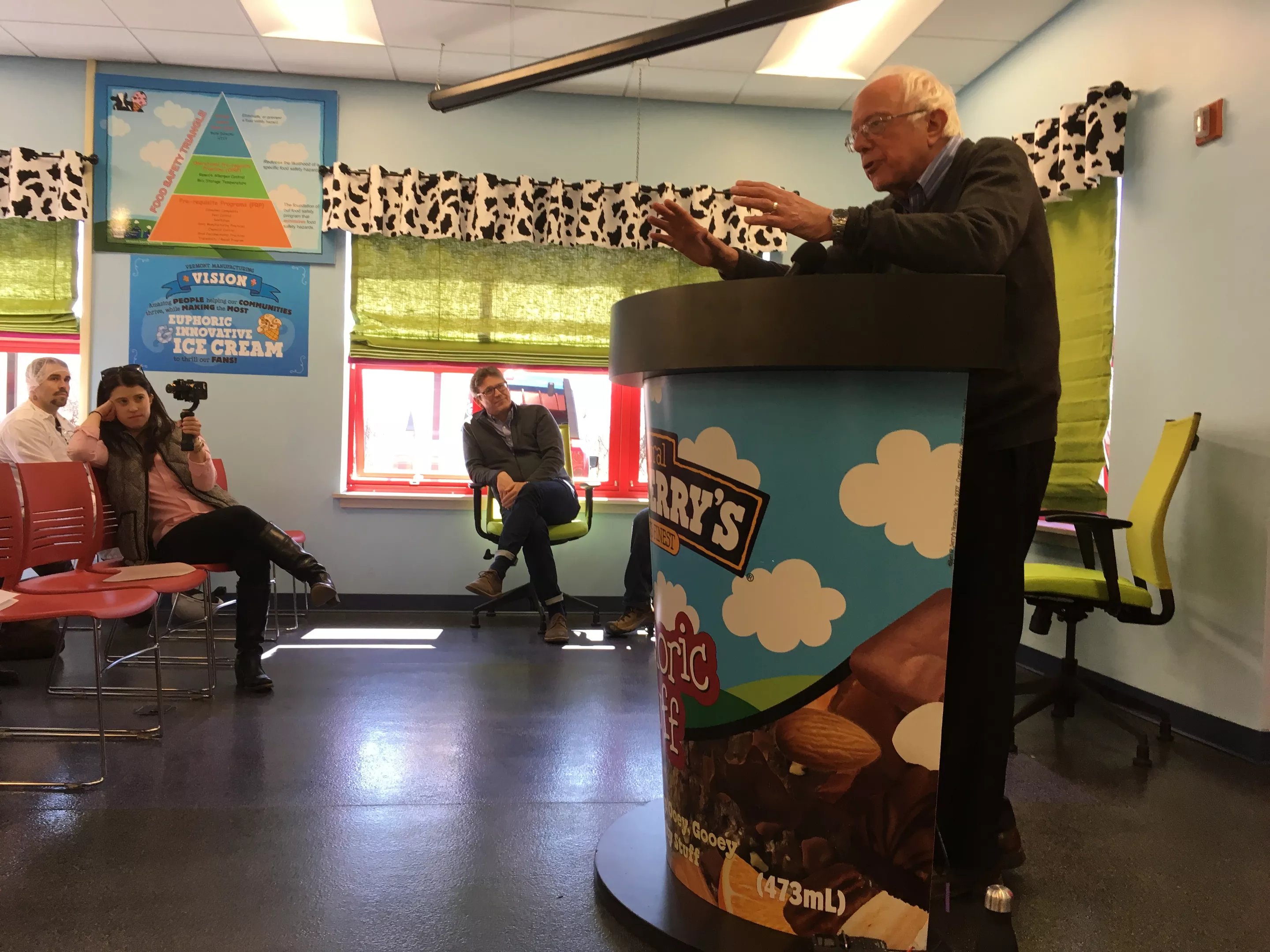 Bernie Sanders Brings His Message to Ben & Jerry's St. Albans Plant