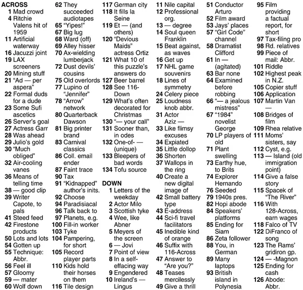 In the past formerly crossword