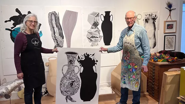 Stuck in Vermont: Married Artists Jennifer Koch & Gregg Blasdel Collaborate Together & Collect Art - Vimarsana News
