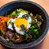 Stone bowl of bi-bim-bap Stone bowl of bi-bim-bap