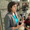House Speaker Mitzi Johnson speaks with the press after the veto override vote House Speaker Mitzi Johnson speaks with the press after the veto override vote
