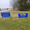 Campaign signs in Essex town
