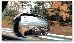 COURTESY OF THE ARTIST - Still from  “NYC in the Rear View Mirror” by Molly Davies