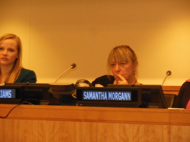 Vermont resident and Nobel Peace Prize Winner Jody Williams talked about the activist's life at the UN. - KEVIN J. KELLEY