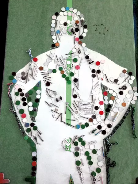 Weighting down layers of stencils