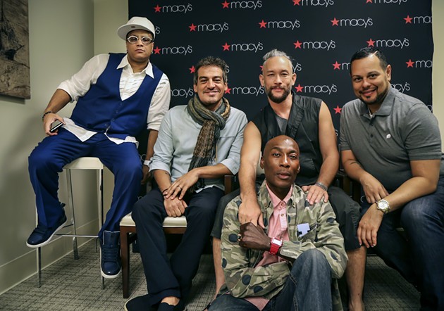 [Left to right] Former Madonna dancers and stars of Strike a Pose: Oliver Crumes III,  Salim Gauwloos, Kevin Stea, Carlton Wilborn, and Luis Camacho once tap danced around certain truths. - ACT OUT PHOTOGRAPHY BY JIM NORRENA