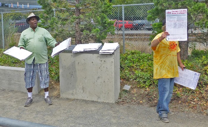 Bait and Switch: Signature gatherers at Hemp Fest pitch the real legalization I-514 initiative, but hand stoners the I-517 petition to sign.